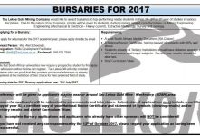 Tau Lekoa Gold Mining Bursaries 2017
